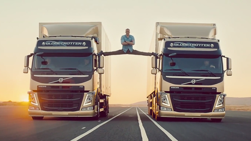 Volvo Trucks – The Epic Split with Van Damme – GREAT Product benefit Ad